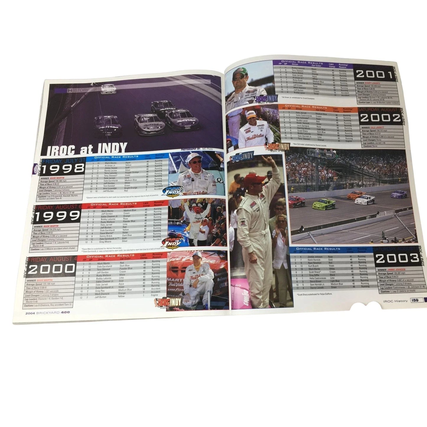 2004 NASCAR Brickyard 400 Official Program Indianapolis Motor Speedway A+ Stuff A+ Stuff