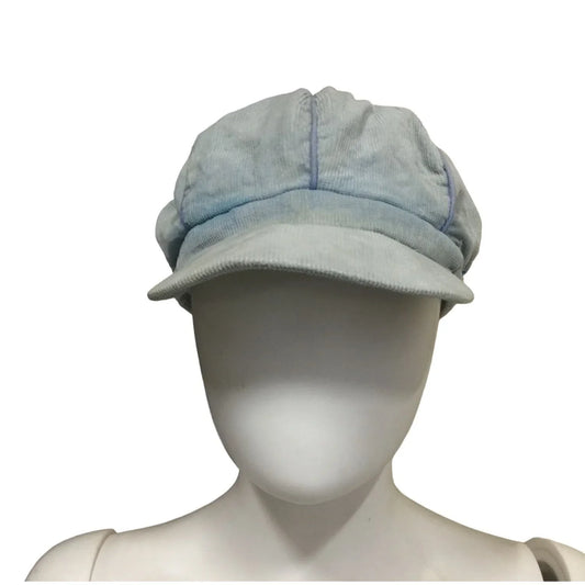 Women's Baby Blue Cotton Corduroy Hat - A+ Stuff