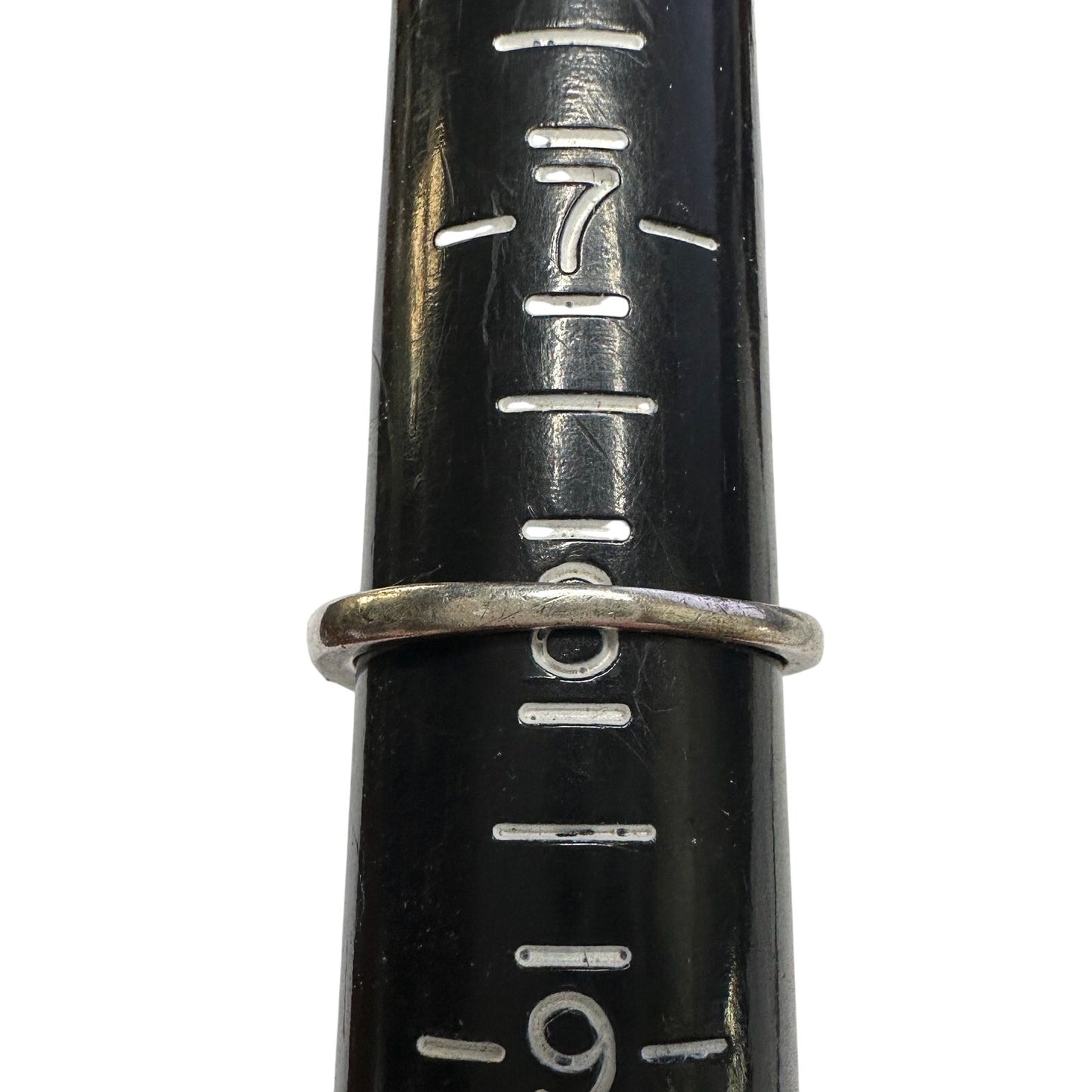 Pretty Sterling Silver Heart Ring with White Gemstones Size 8