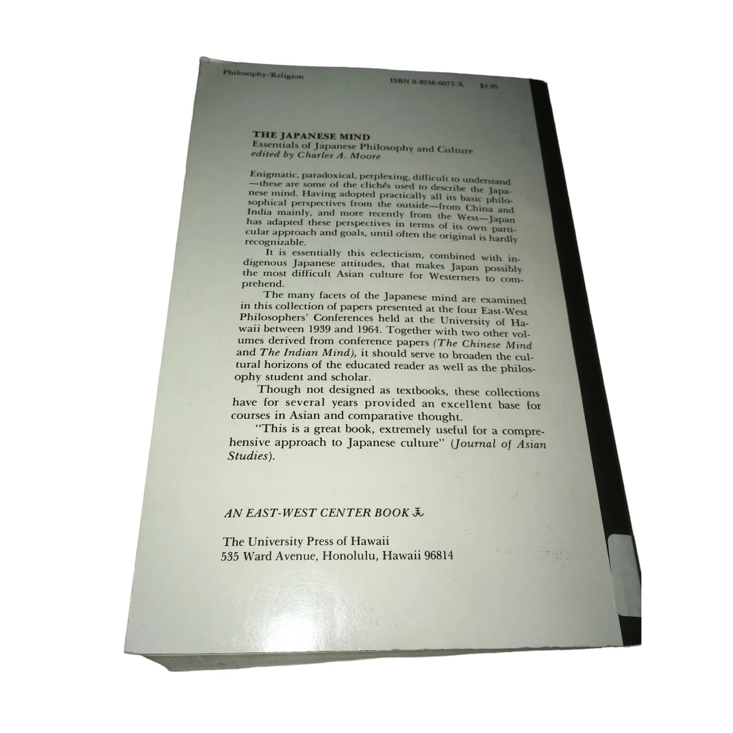 The Japanese Mind Essentials of Japanese Philosophy and Culture by Charles Moore Book - A+ Stuff