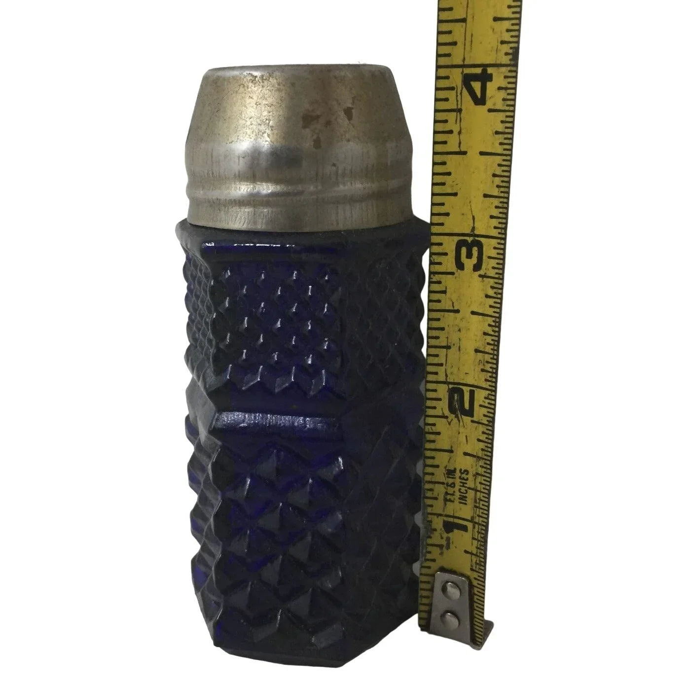 Vintage Cobalt Blue Single Glass Salt/Pepper Shaker- Made in China A+ Stuff A+ Stuff