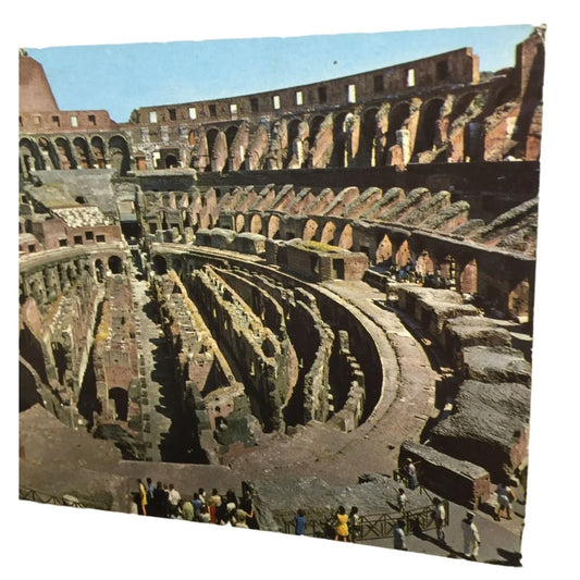 Vintage Collectible Roma Inside the Colosseum Souvenir Post Card A+ Stuff A+ Stuff