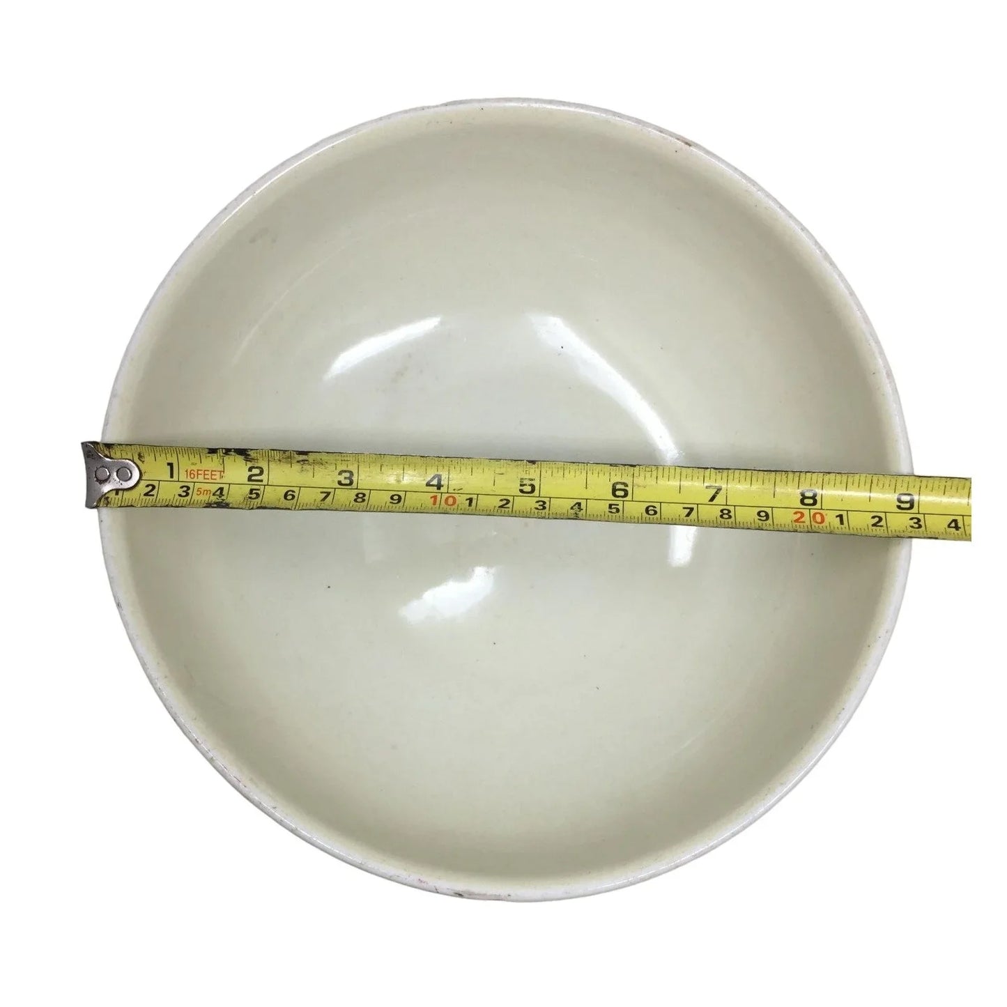 Pair of Large White/Cream Colored Bowls 9" - A+ Stuff