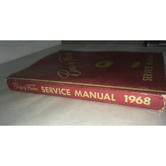 Body by Fisher Vintage 1968 Service Manual Book - A+ Stuff