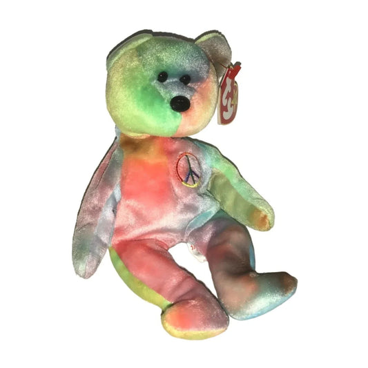 TY The Beanie Babies Collection Original "Peace" Feb. 1, 1996 Bear - A+ Stuff