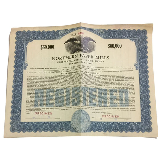 Vintage Northern Paper Mills Document & Canadian National Railway Co Document - A+ Stuff