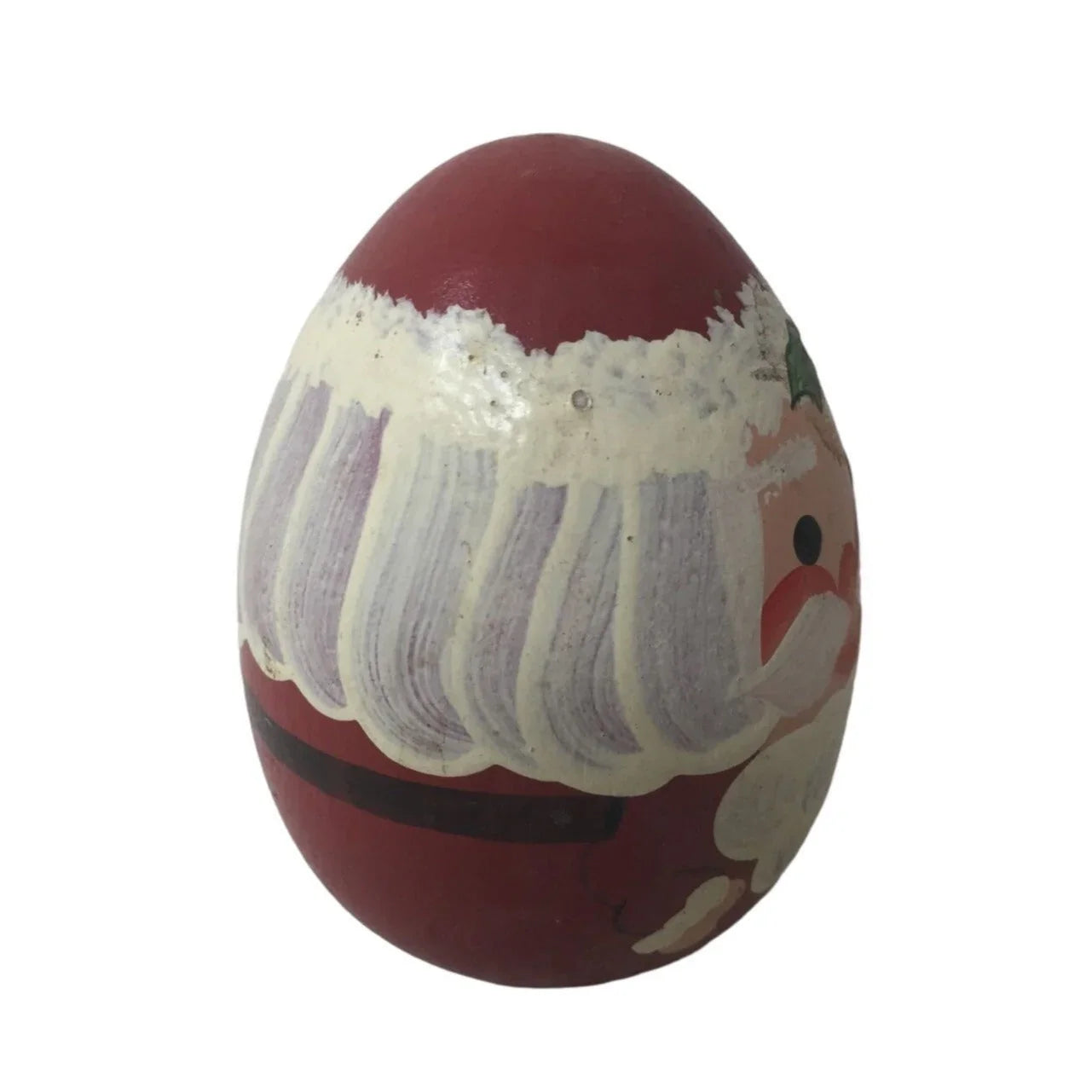 Hand-Painted Santa Claus Egg-Shaped Wooden Home Accent/Ornament A+ Stuff A+ Stuff