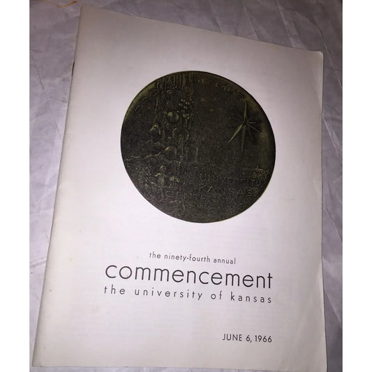 Vintage University of Kansas Graduation commencement Program 1966 - A+ Stuff