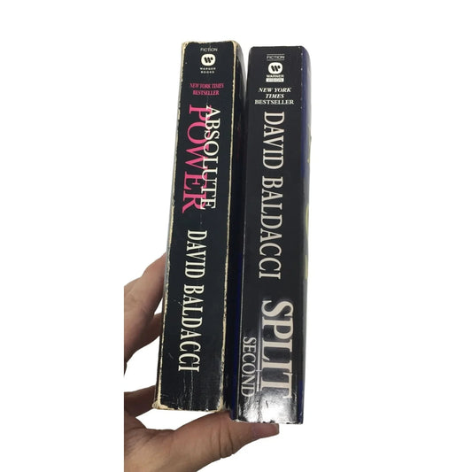 Absolute Power and Split Second (2 paperback fiction books) by David Baldacci - A+ Stuff