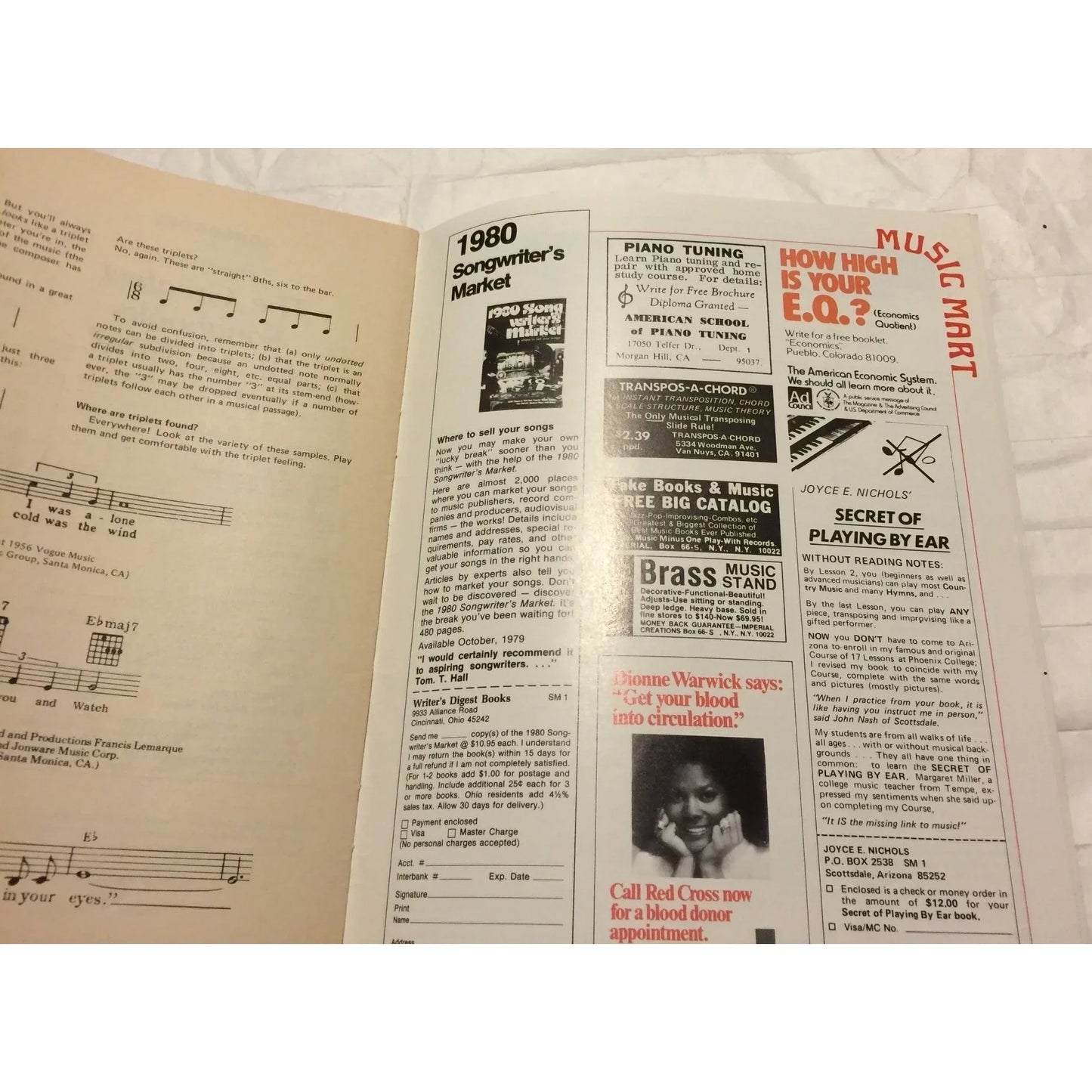 Vintage Jan. 1980 Sheet Music Magazine (Easy piano) - A+ Stuff