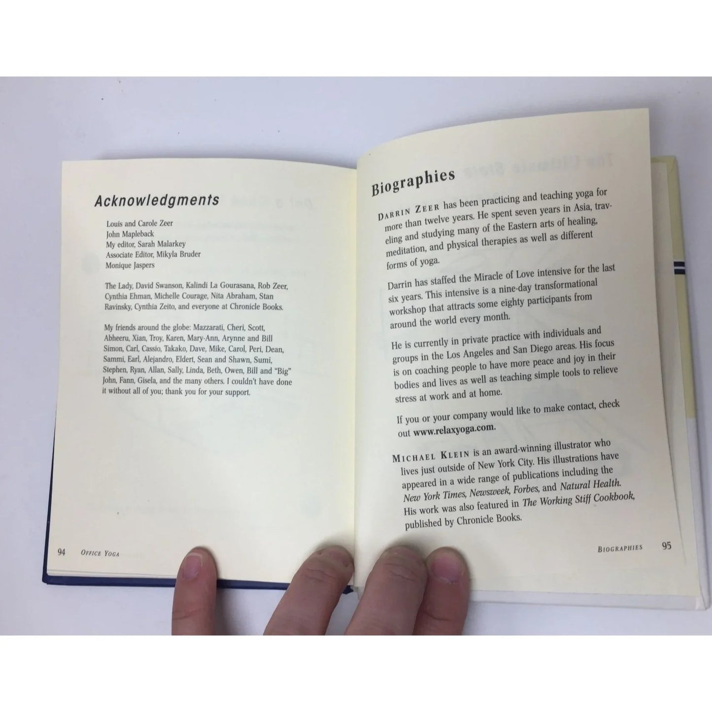 Office Yoga : Simple Stretches for Busy People book by Darrin Zeer/Michael Klein - A+ Stuff