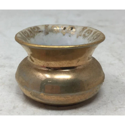 Vintage Miniature Ceramic Gold/White Planter/Bowl/Vase Dish- Made in Germany - A+ Stuff