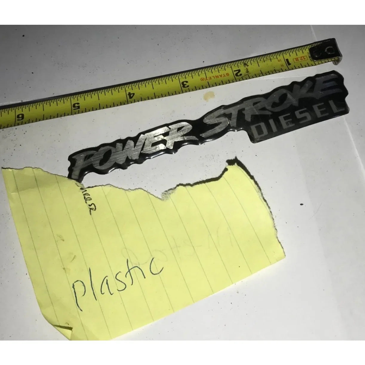 Power Stroke Diesel black/ Silver Auto Patch Emblem/Hood Ornament - A+ Stuff