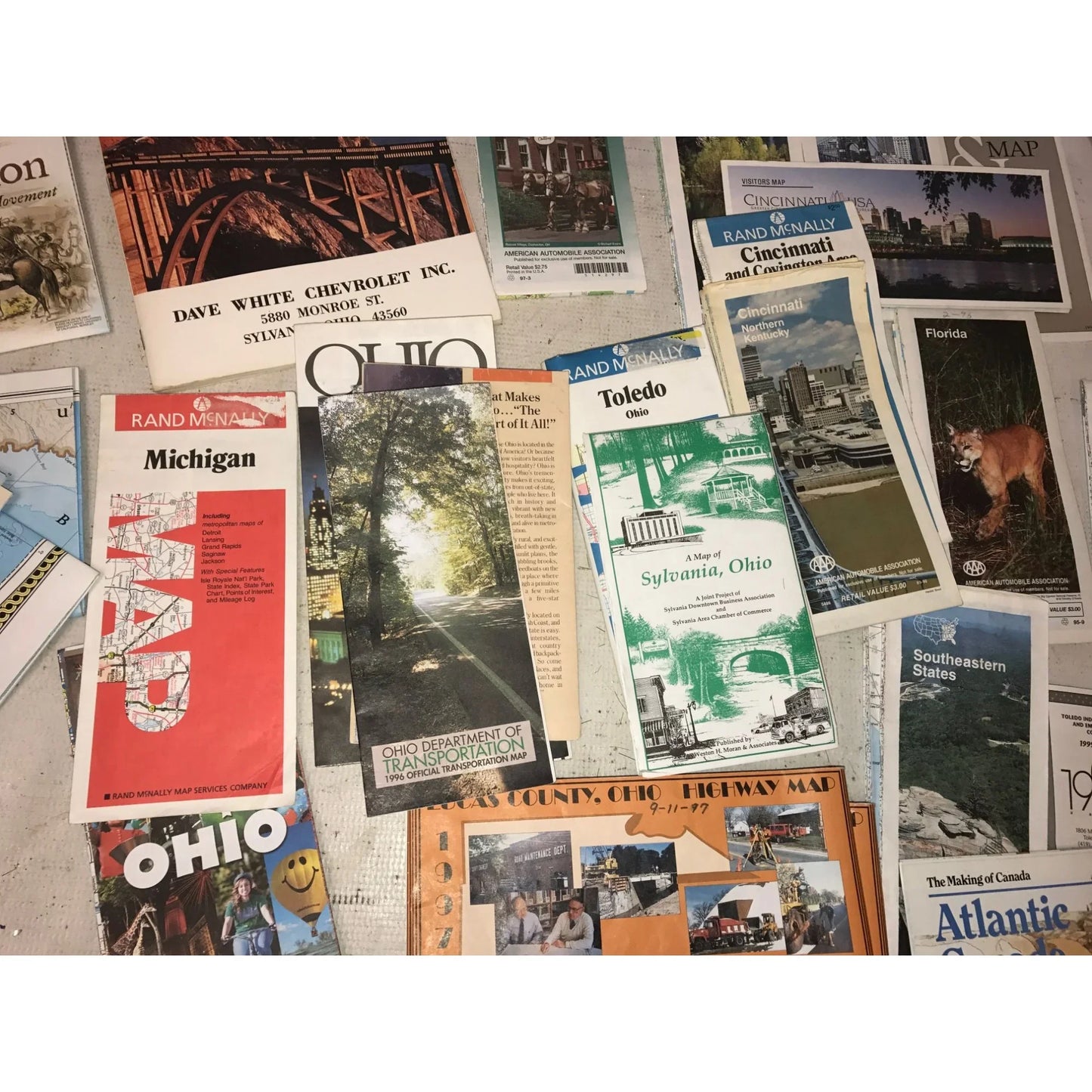Large Set of Maps and Atlas - Bird Migration - Caspian sea - Ohio - Boston to Washington dc - A+ Stuff