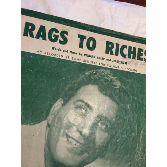 Rags to Riches by Richard Adler & Jerry Ross Vintage Sheet music - A+ Stuff