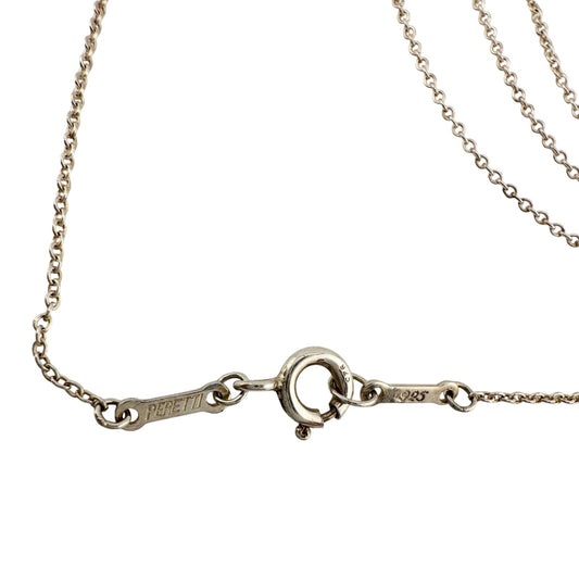 Tiffany and Co Elsa Peretti Medium Teardrop Pendant Necklace 16" - Sterling Silver