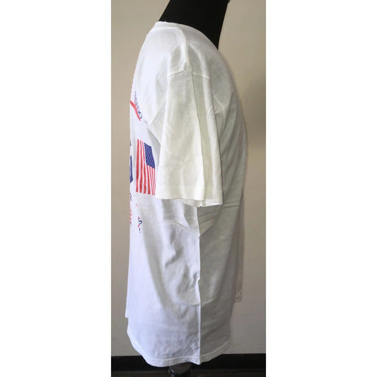 Mens White Speedo Short Sleeve Tee Shirt Size Large - A+ Stuff