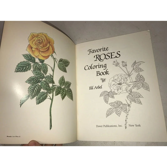 Favorite Roses Vintage Dover Coloring Book Ilil Arbel - A+ Stuff