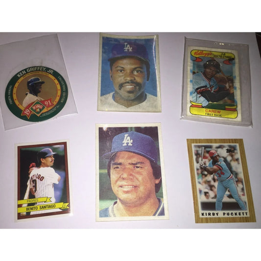 Vintage Collectible Baseball Cards & Sticker- Ken Griffey JR, Benito Santiago, etc - A+ Stuff