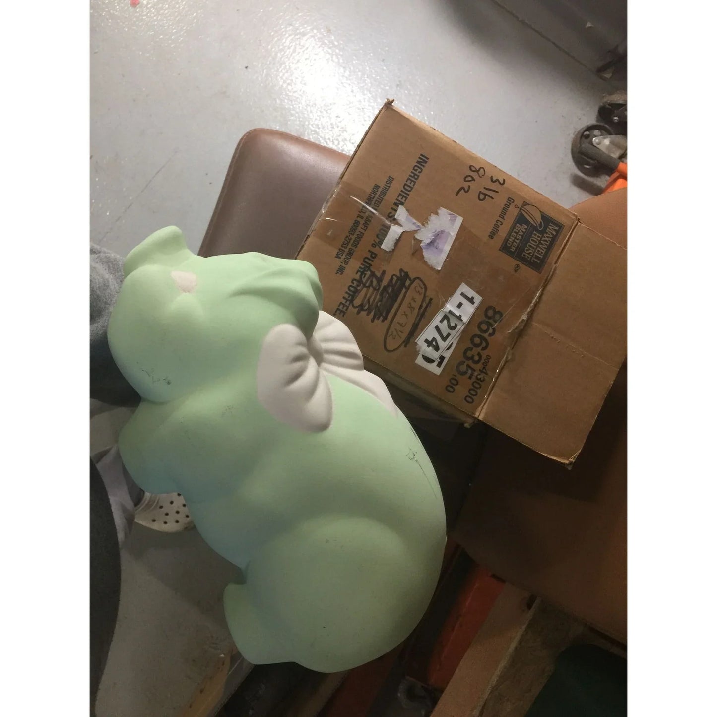 12" Mint Green Piggy Bank- Partially painted - Fun Project - Paint to Suit! A+ Stuff A+ Stuff Piggy Bank