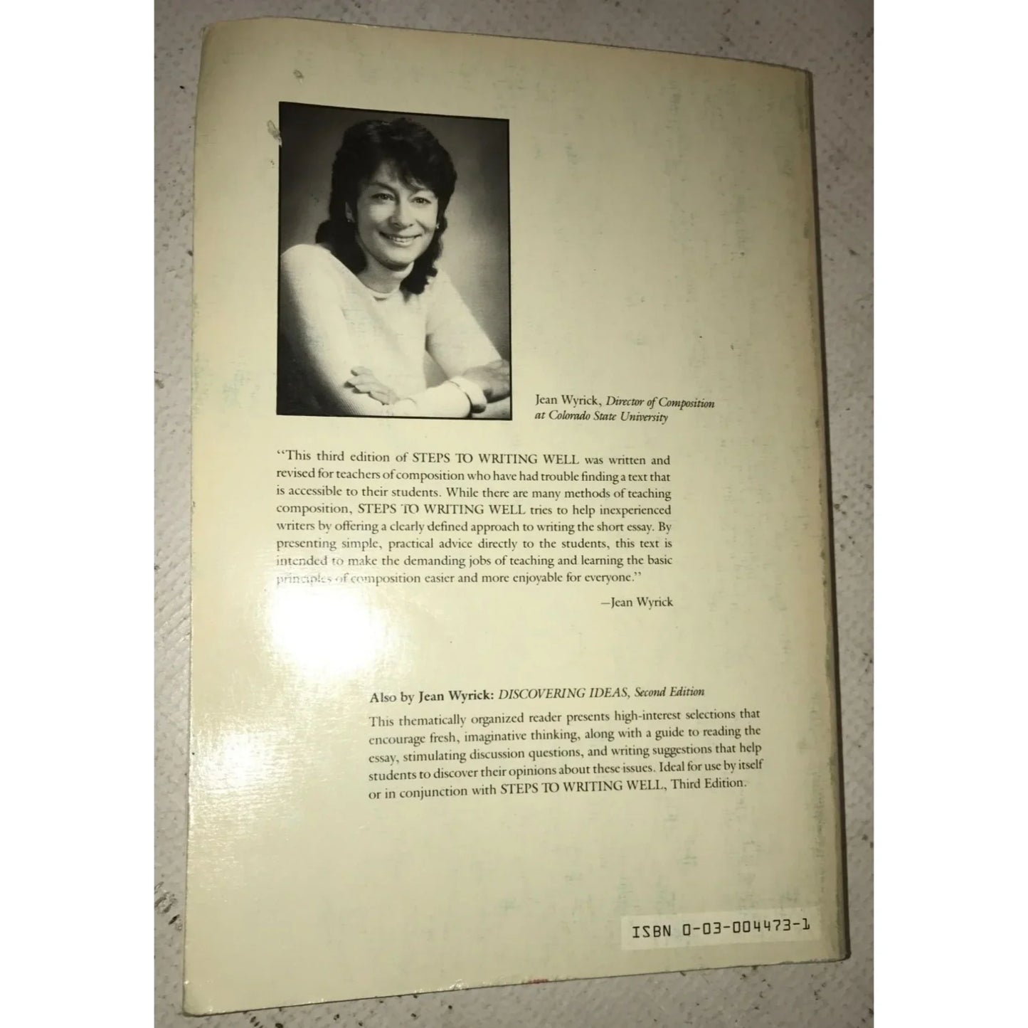 Steps to Writing Well 3rd Edition by Jean Wyrick Softcover book - A+ Stuff