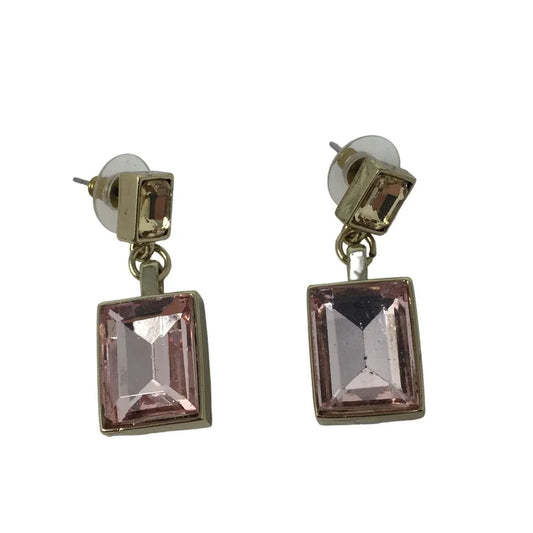 Womens Pink Stone Chunky Dangly Earrings - A+ Stuff