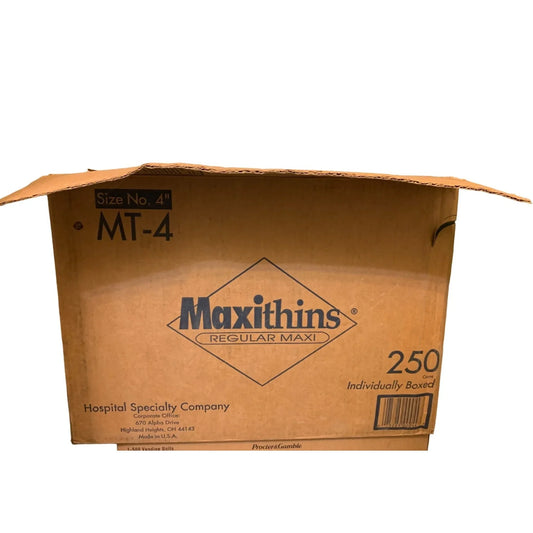 One case ( Partially Full) of Maxithins Vending Machine Sanitary Napkins - A+ Stuff