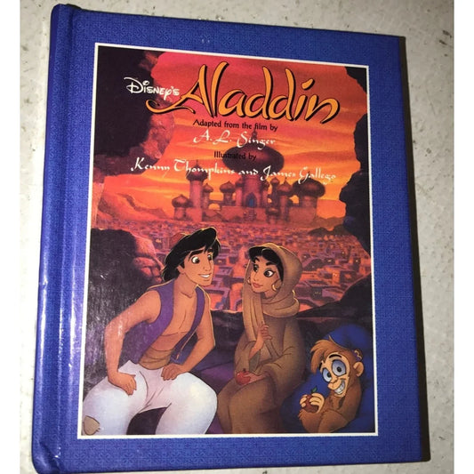 Disney's Aladdin Vintage 1996 Disney Press Miniature Book - A+ Stuff