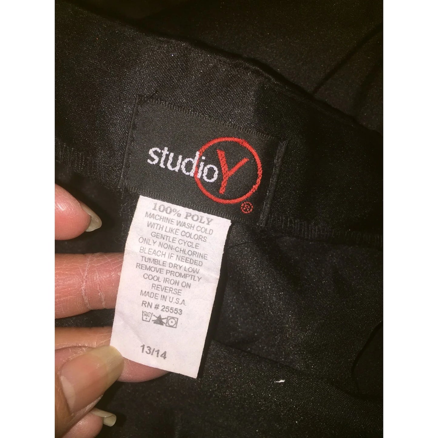 Womens Studio Y Black/White Strapless dress Size 13/14 - A+ Stuff