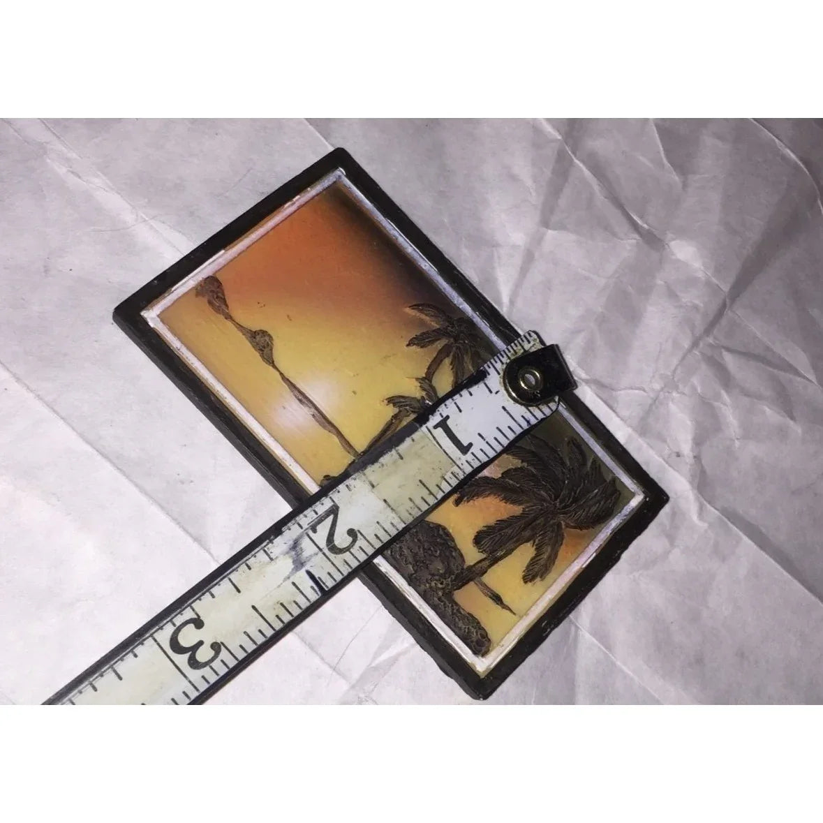 Rectangular Refrigerator Magnet with Sun Rise and Palm Trees - 3 by 2 inches - A+ Stuff