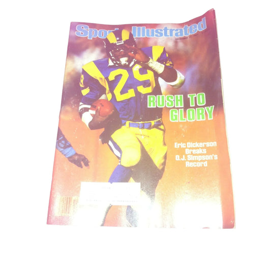 Los Angeles Rams Eric Dickerson Sports Illustrated Vintage Magazine - A+ Stuff