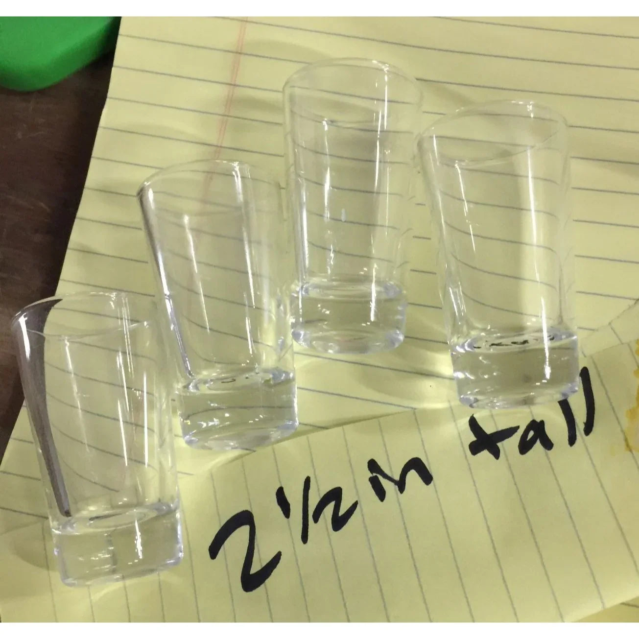 Vintage Set of 4 Clear Glass Shot Glasses- each about 2.5" tall - A+ Stuff
