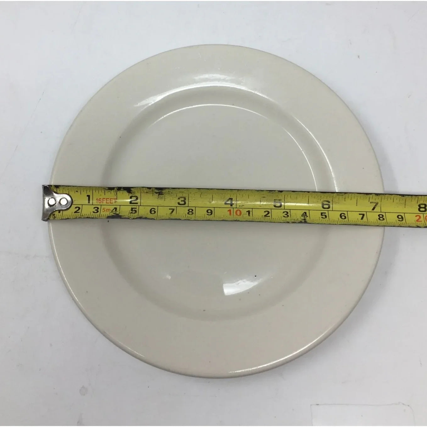 Ultima Round Cream Colored Plate - 7 inches wide - A+ Stuff