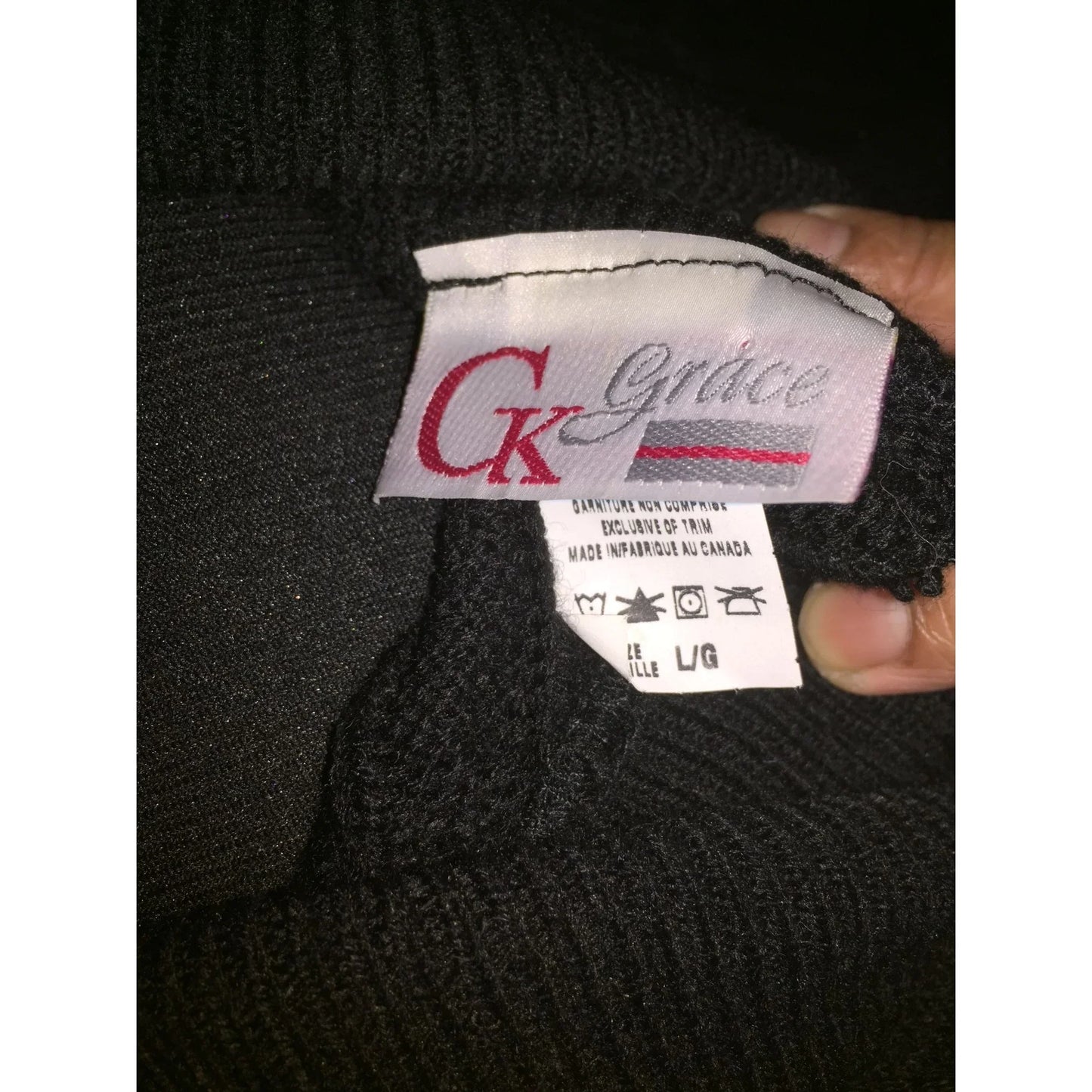 Womens GK Grace Black Collared Long Sleeved Cardigan Sweater Size Large - A+ Stuff