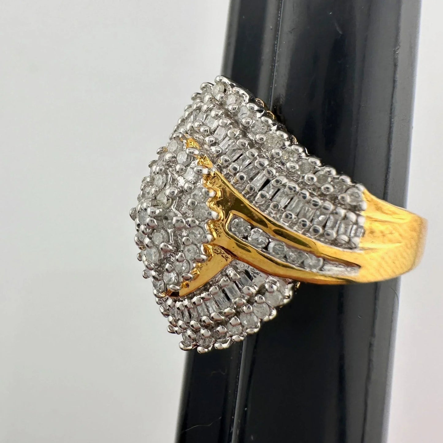 1/2 Carat Marquise Lab Created Diamond Ring with Gold Overlay Size 7 - Ring - A+ Stuff