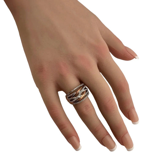 1/2 Carat Natural Diamond Braided Woven Paths Ring Size 7 - Unbranded - Diamond Ring - A+ Stuff
