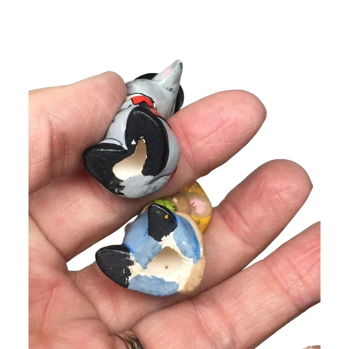 Vintage Miniature Ceramic Mice Figurines - each are 1.5'' tall - A+ Stuff