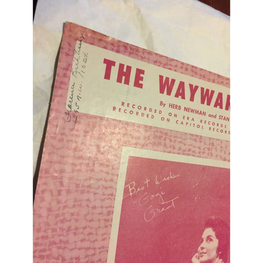 Vintage Sheet Music the Wayward Wind- Warman Music Co. Herb Newman/Stan Lebowsky - A+ Stuff