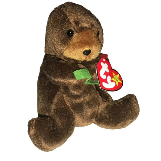 Vintage 1996 TY Beanie Original Baby Seaweed the Otter - A+ Stuff