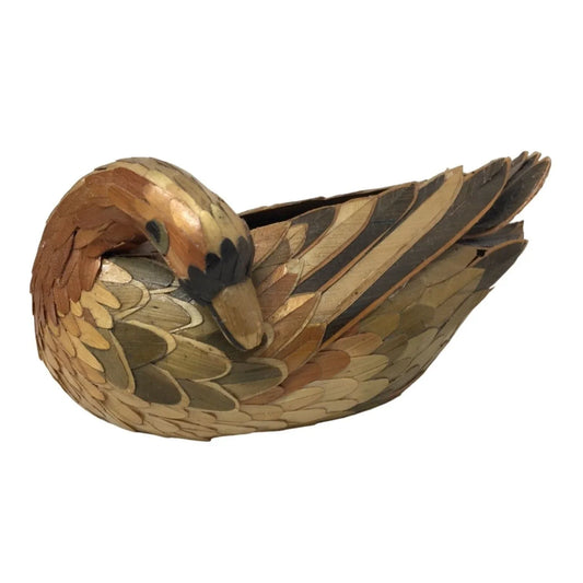 Small Golden Goose/Duck with Feathers - Realistic Looking Figurine A+ Stuff A+ Stuff