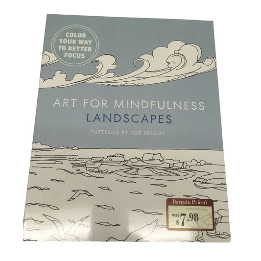 ART FOR MINDFULNESS LANDSCAPES Patterns by Joe Bright Coloring Book - A+ Stuff