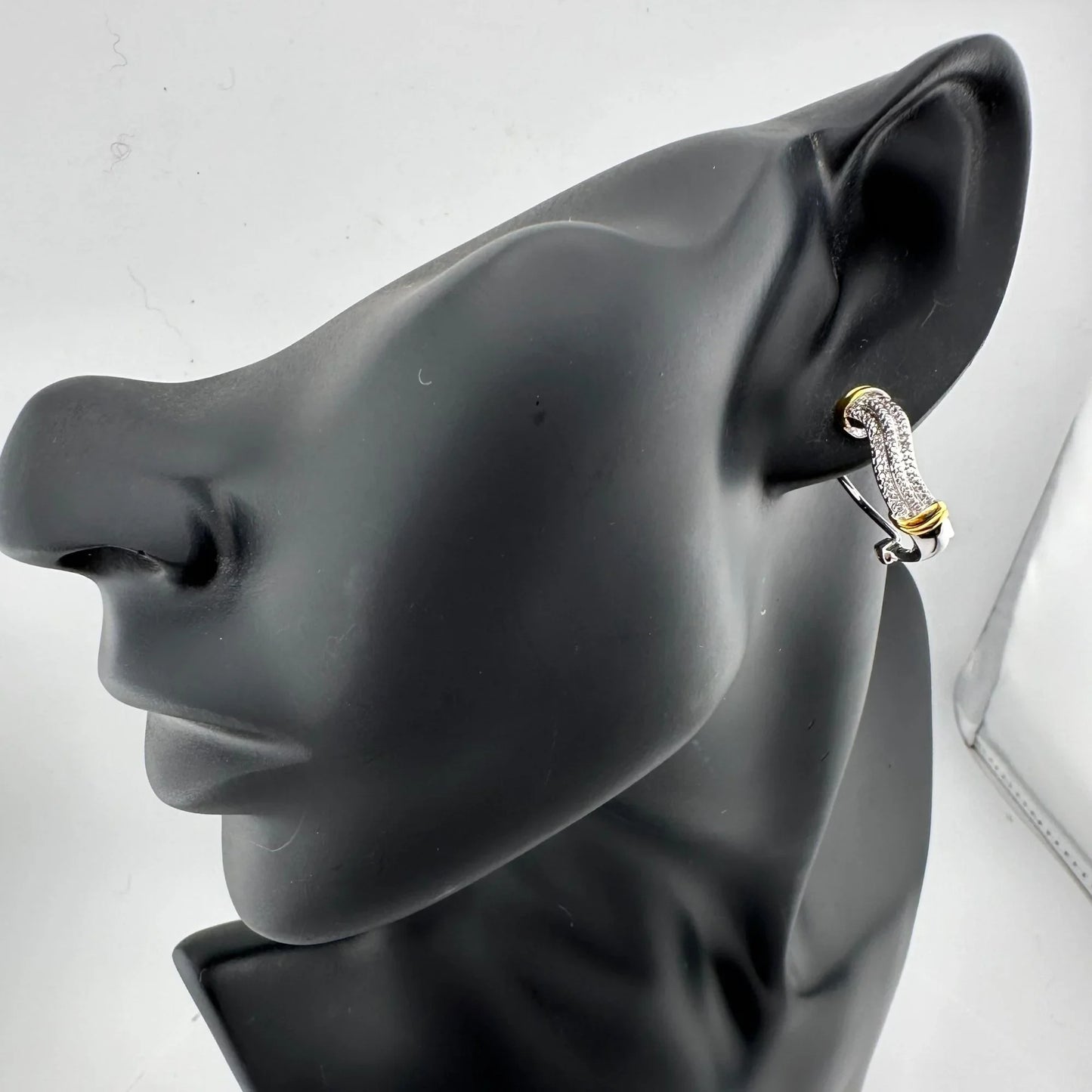 Elegant Diamond Accent French Lock Earrings - A+ Stuff