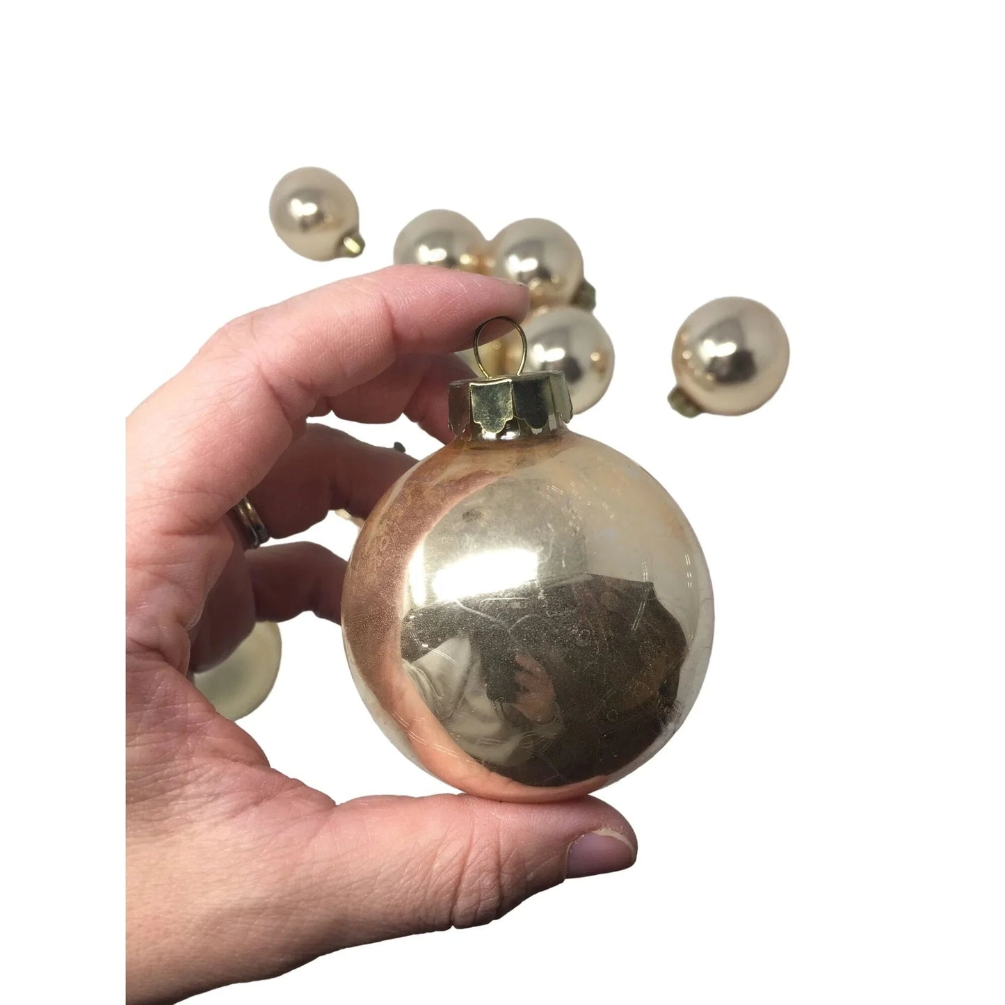 15 Assorted Gold Tone Christmas Tree Ornaments - A+ Stuff