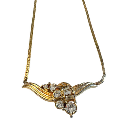 Givenchy Rhinestone Cluster Collar Necklace - Vintage