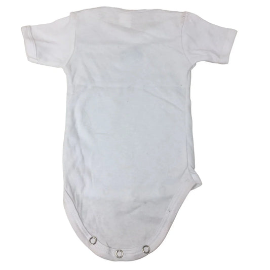 Cutie Pie Baby Size 0-3M Onesie with Blue Puppy Dog on front cutie pie baby A+ Stuff