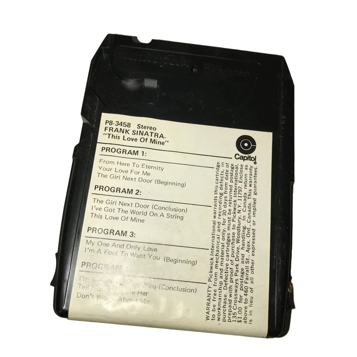 Vintage 8 Track Tape - Frank Sinatra This Love of Mine - A+ Stuff