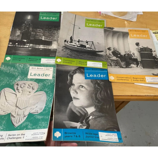Vintage Girl Scout Leader Magazines (5) - Feb, June, Oct, Nov, Dec 1966 - A+ Stuff