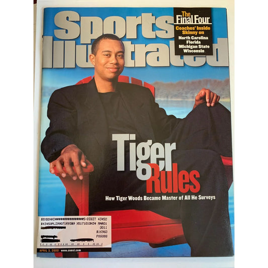 Vintage April 3, 2000 Tigers Woods Sports Illustrated Magazine - A+ Stuff