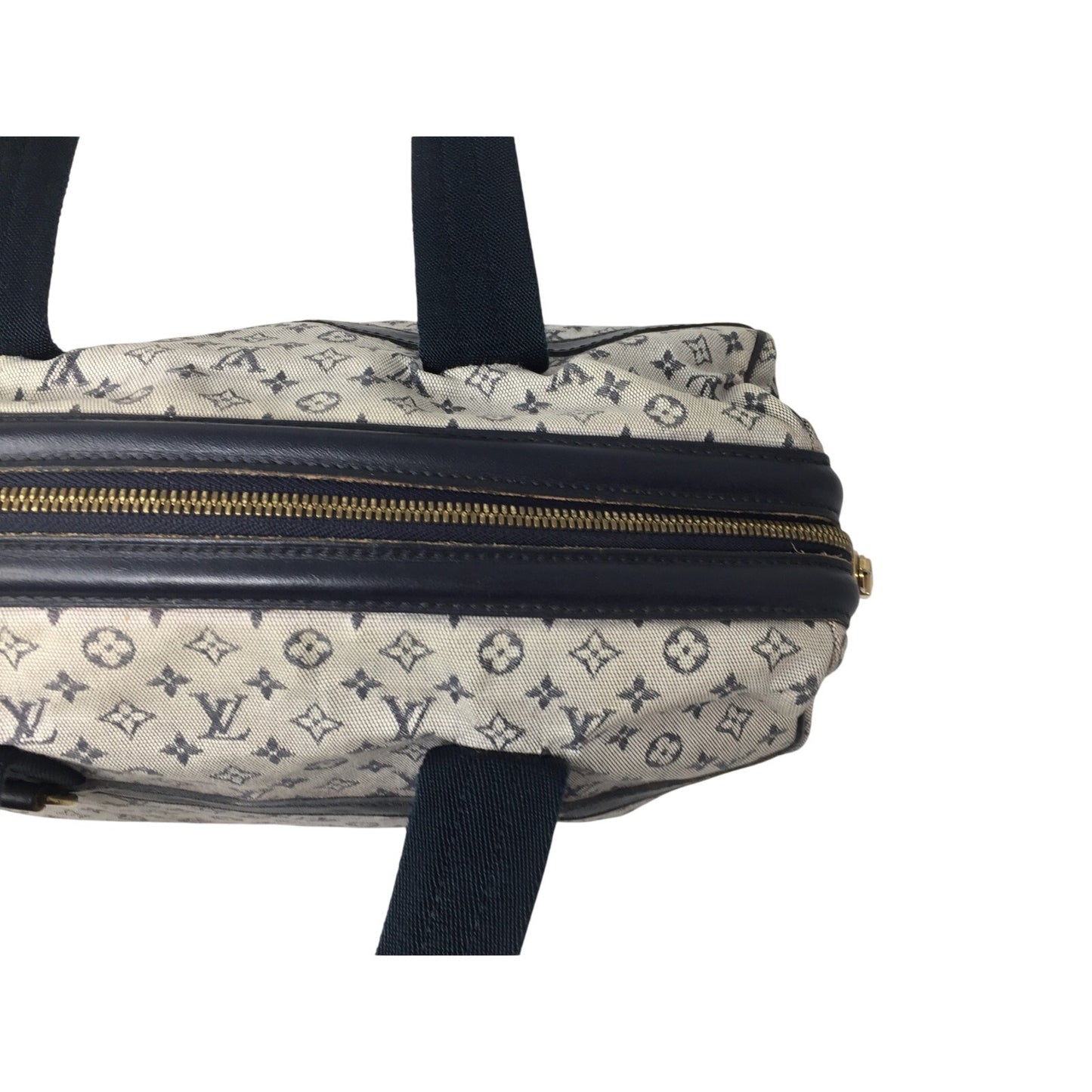 Louis Vuitton Navy Monogram Mini Lin Josephine GM Satchel