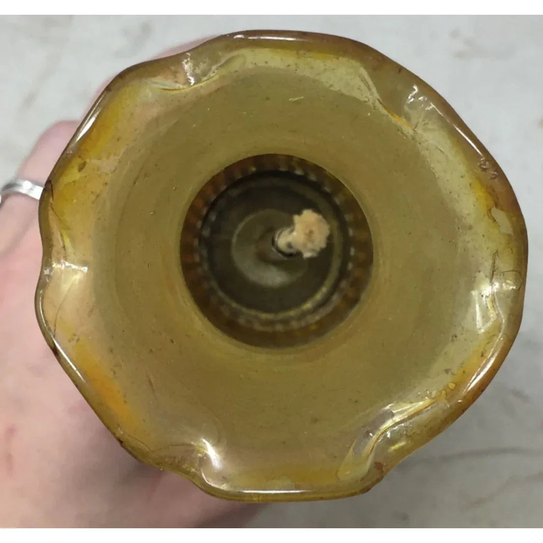 Vintage Yellow, Blue, Red Mini Oil Lamp - Made in Hong Kong A+ Stuff A+ Stuff